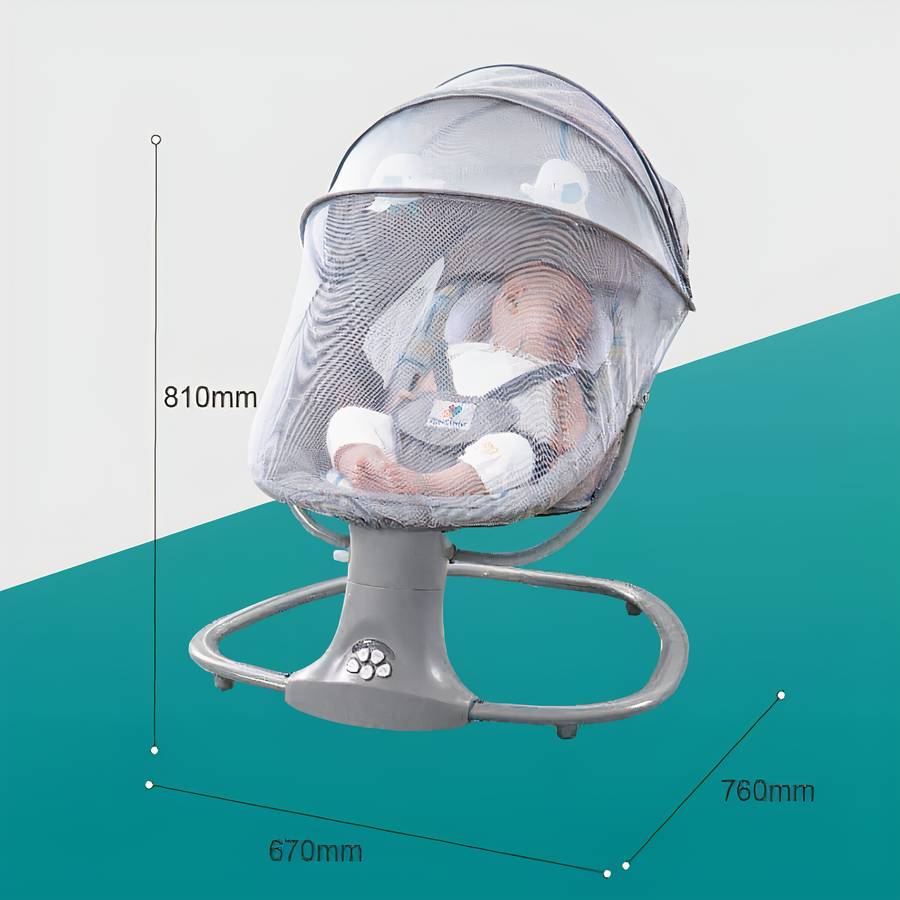 Berceau électrique et musical télécommandé pour bébé avec connexion Bluetooth