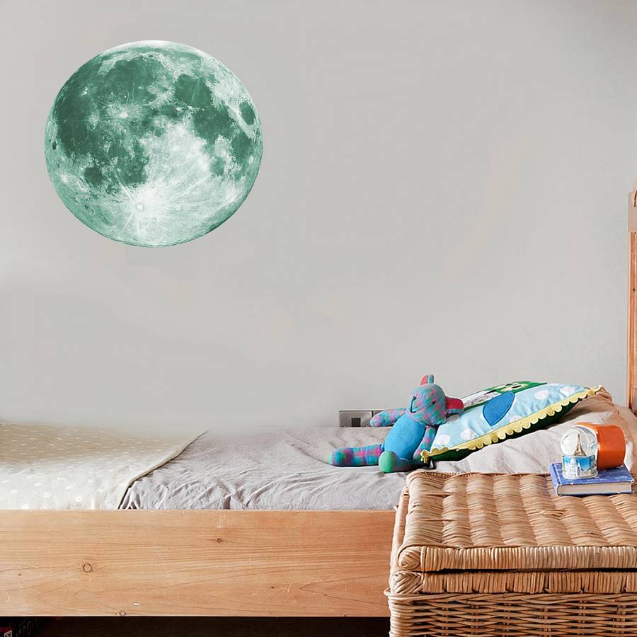 Sticker mural en forme de lune