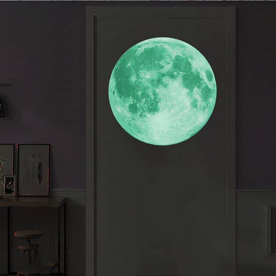 Sticker mural en forme de lune