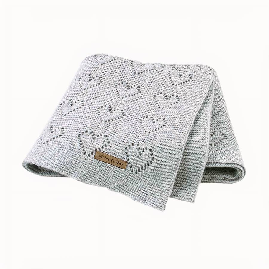 Couverture tricotée en coton pour bébé