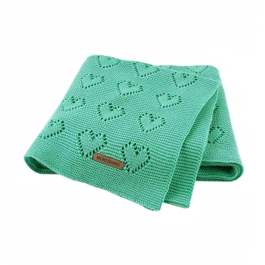 Couverture tricotée en coton pour bébé