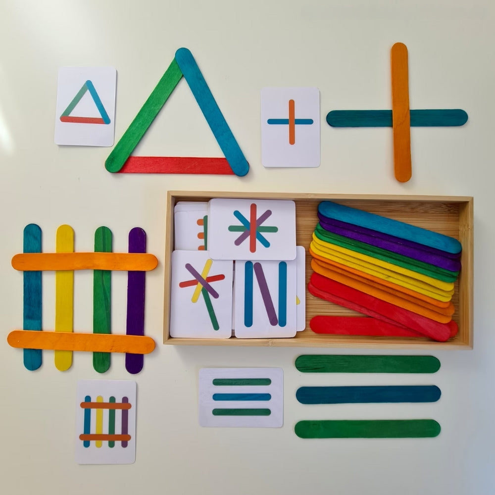 Puzzle Bâton Arc-en-Ciel Montessori - Pensée Logique et Créativité