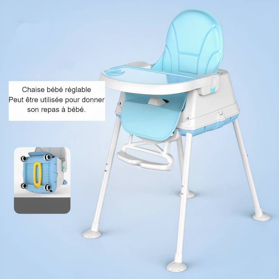 Chaise bébé haute pliable et réglable