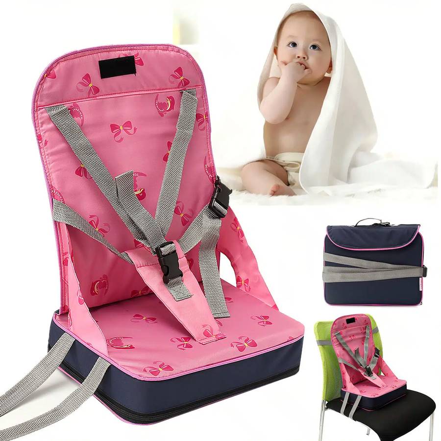 Chaise pour bébé portable rose