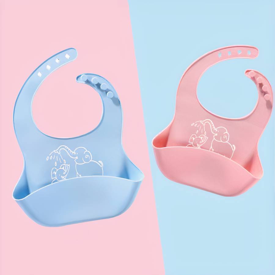 Bavoir pour bébé en silicone souple