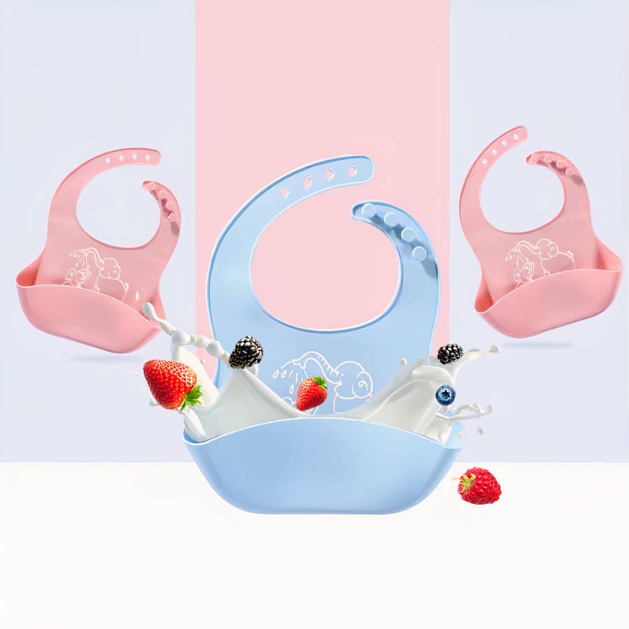 Bavoir pour bébé en silicone souple