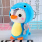 Porte-clés en peluche pingouin de 12 cm