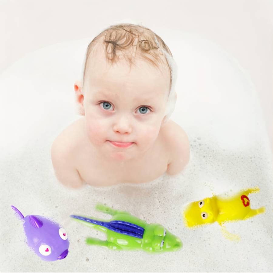 Lot de 3 pièces jouet de bain crocodile pour bébé