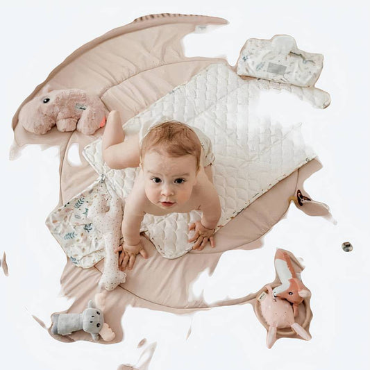 Tapis de sol rose en coton doux pour bébé