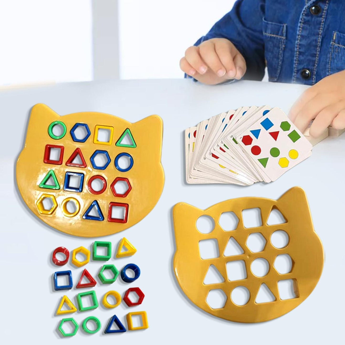 Jeu de Formes Géométriques Ours Montessori - Apprentissage et Divertissement