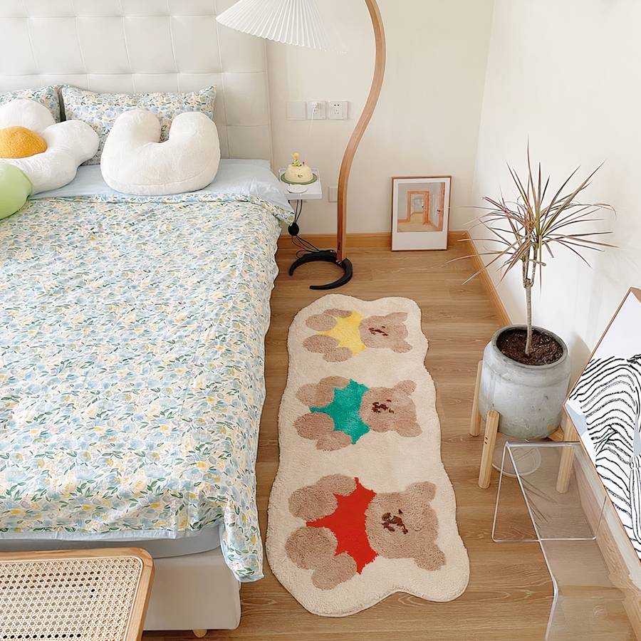 Tapis de sol bébé avec trois petits oursons mignons