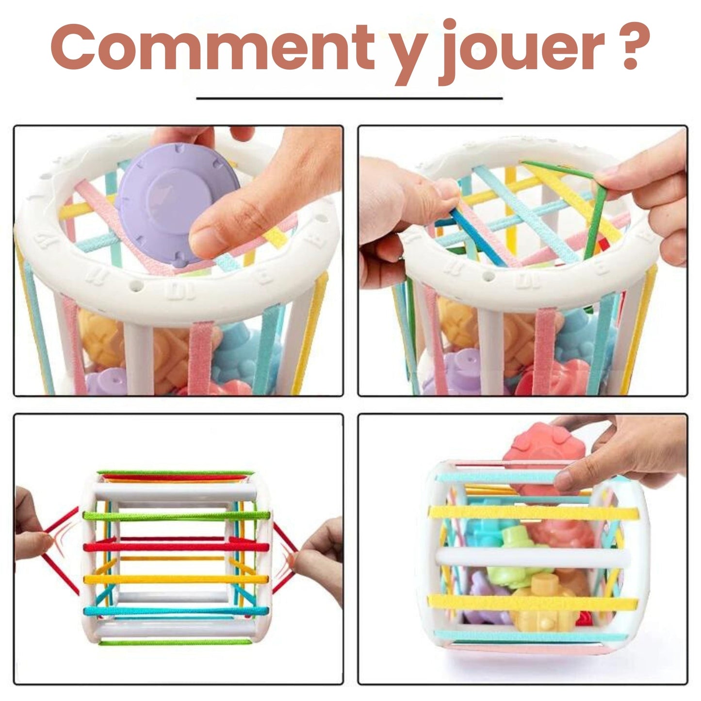 Jeu Montessori Éducatif - Éveil Sensoriel et Cognitif pour Enfants