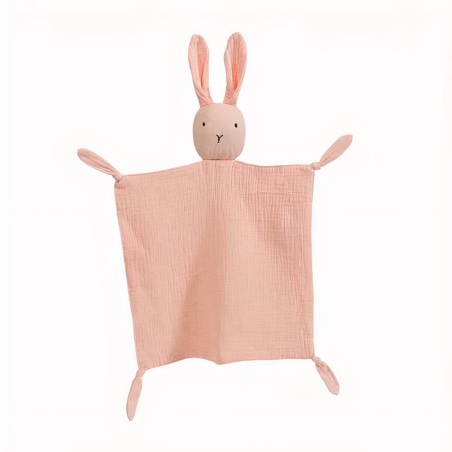 Doudou bébé lapin adorable en coton pour filles et garçons