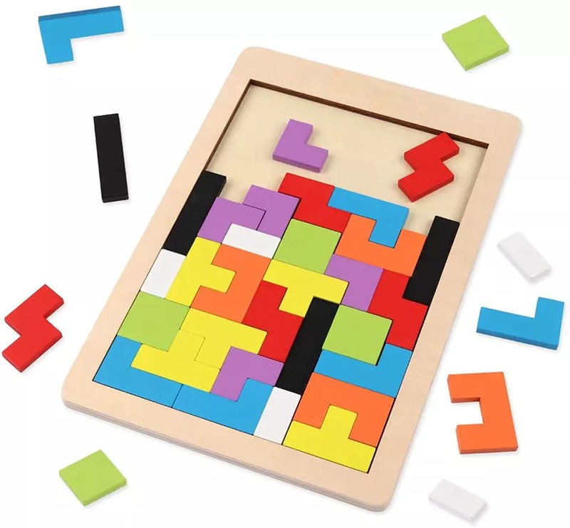 Puzzle Tetris en Bois