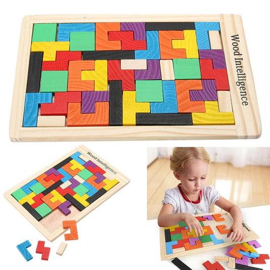 Puzzle Tetris en Bois