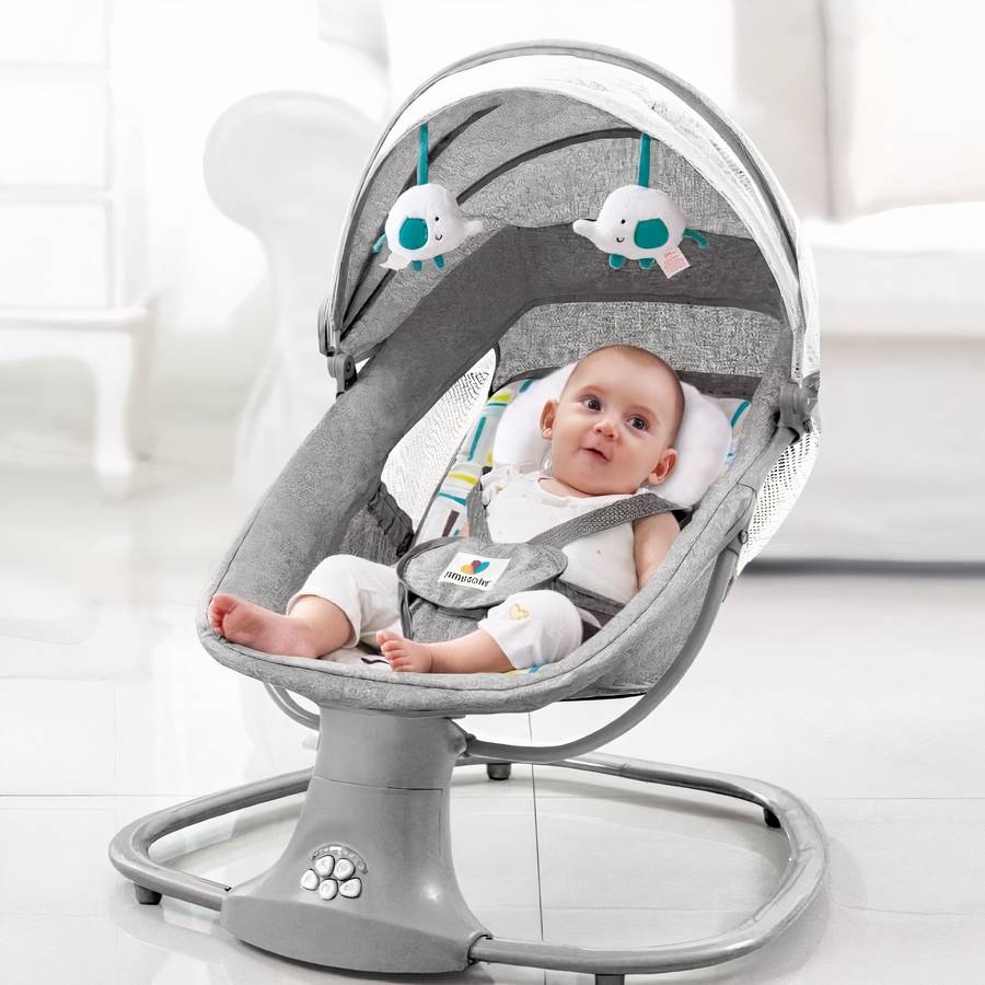 Berceau électrique et musical télécommandé pour bébé avec connexion Bluetooth