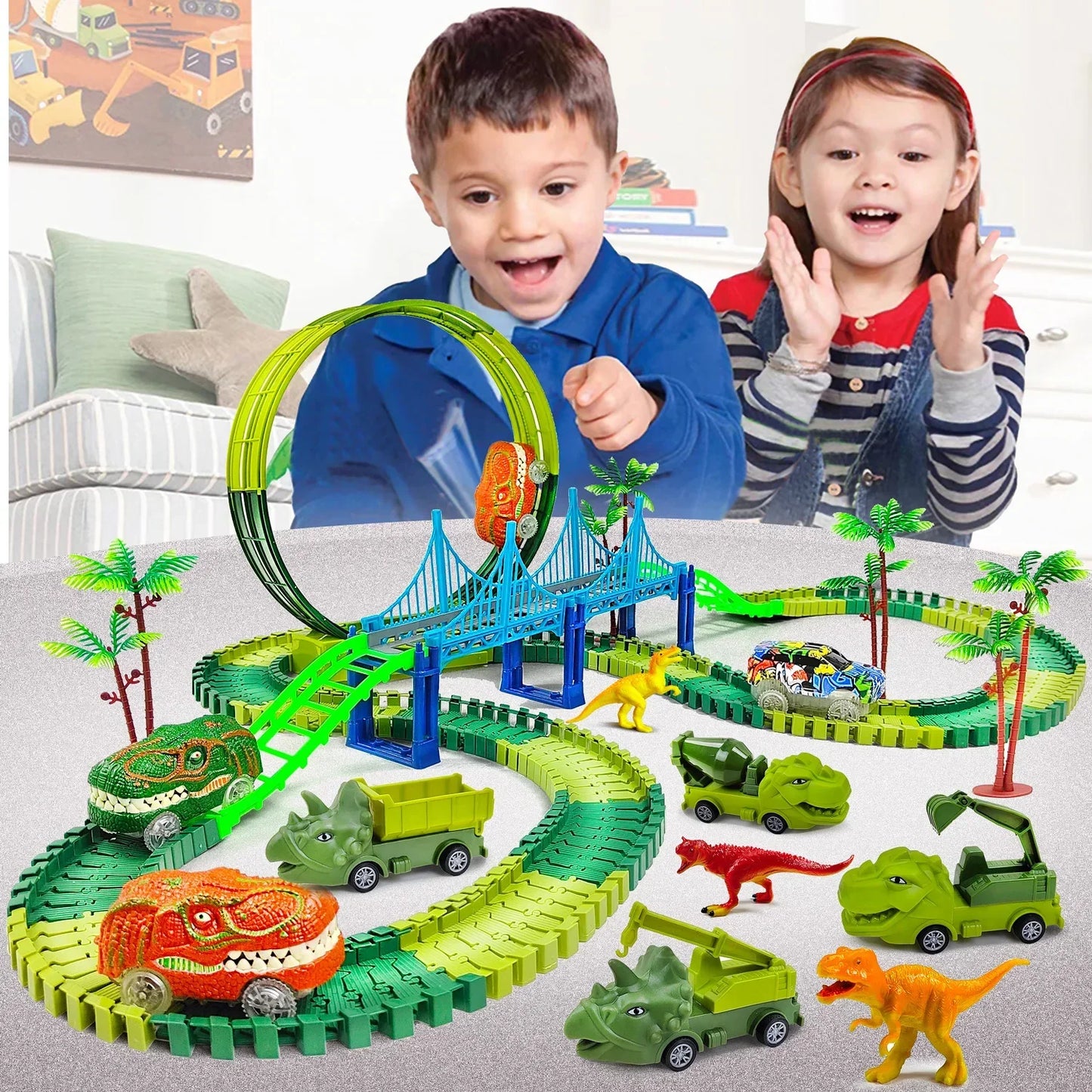 Circuit Voiture Dinosaure