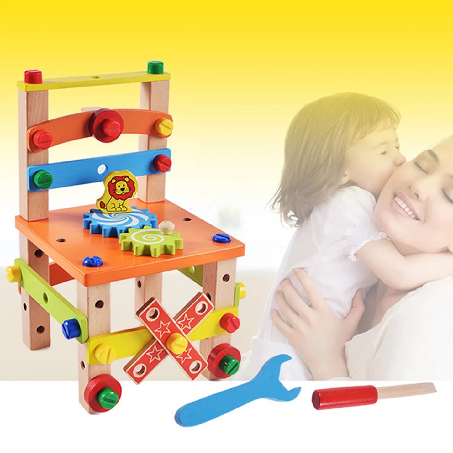 Chaise Montessori - Jeu Éducatif et Créatif pour Enfants, 34 Pièces