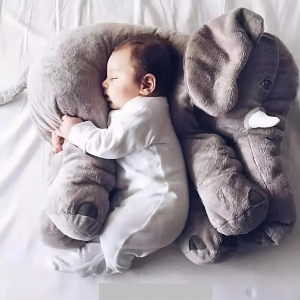 Oreiller en forme d’éléphant doux pour bébé