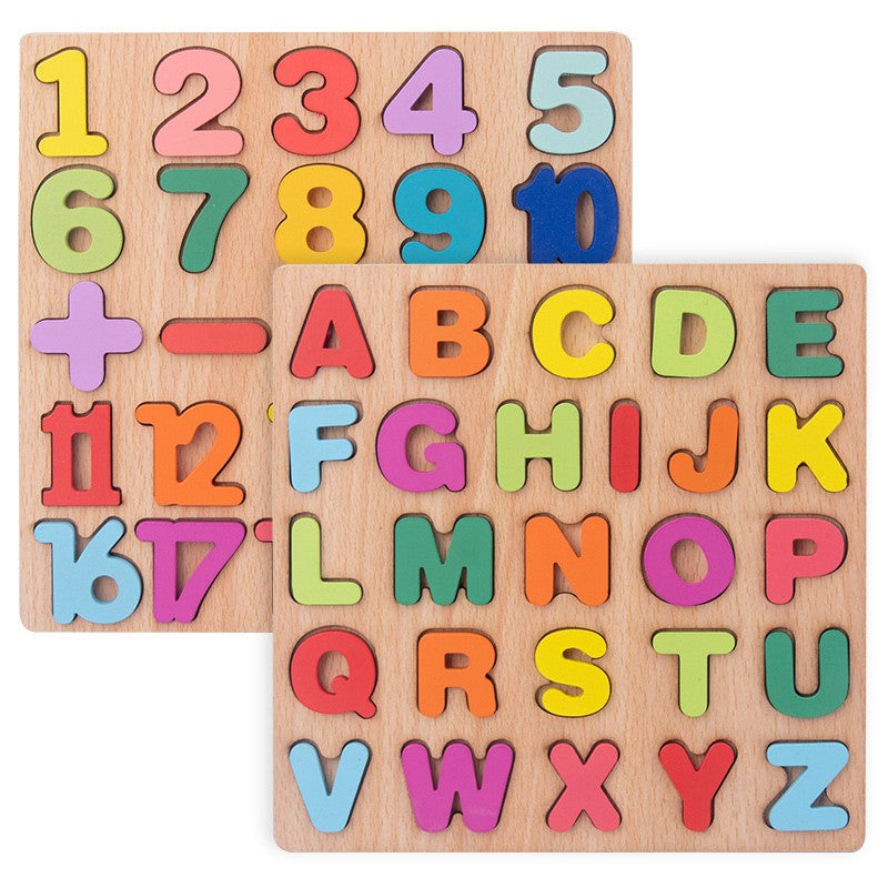 Puzzle Alphabet Chiffres et Formes Géométrique