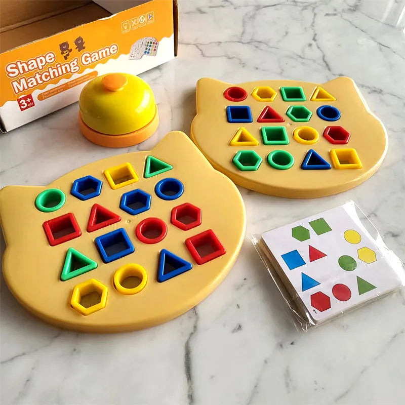 Jeu de Formes Géométriques Ours Montessori - Apprentissage et Divertissement