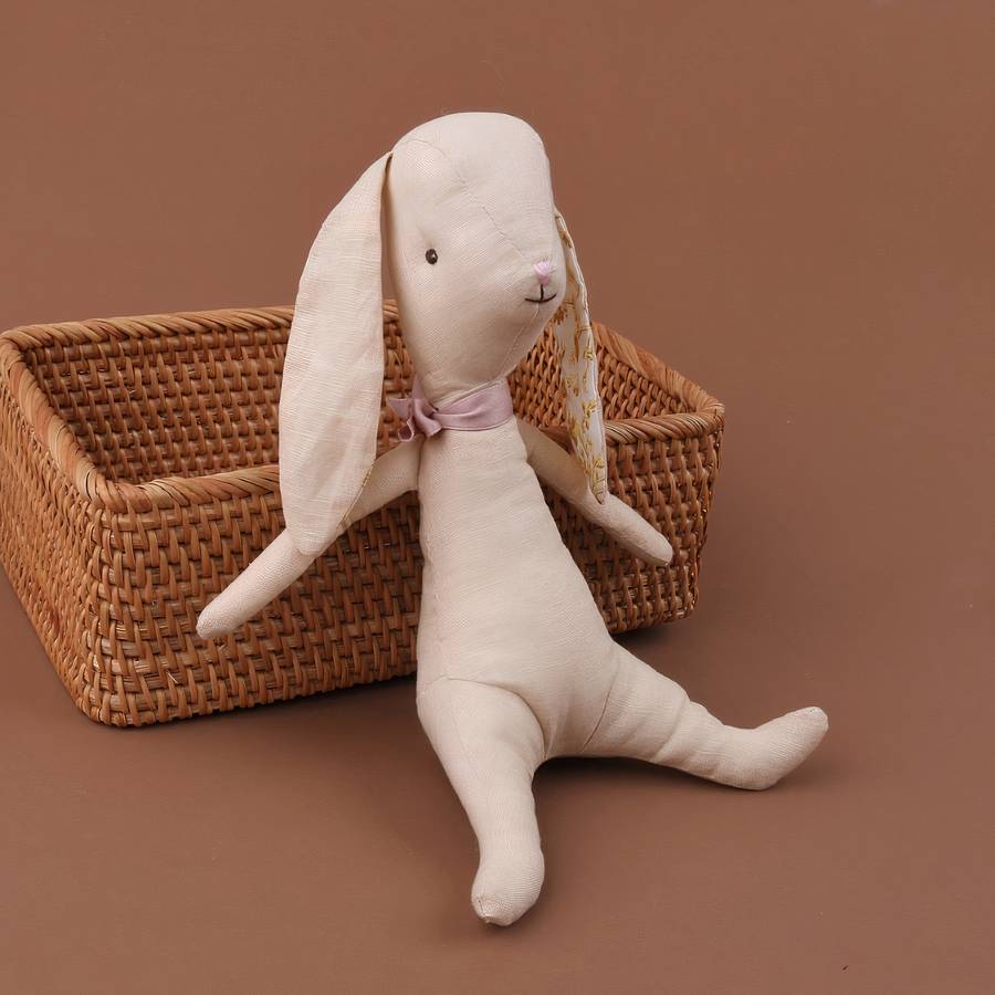 Doudou bébé lapin en peluche mignon pour filles et garçons