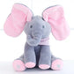 Jouet d’éléphant coucou en peluche électrique pour bébé