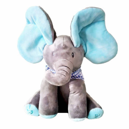 Jouet d’éléphant coucou en peluche électrique pour bébé