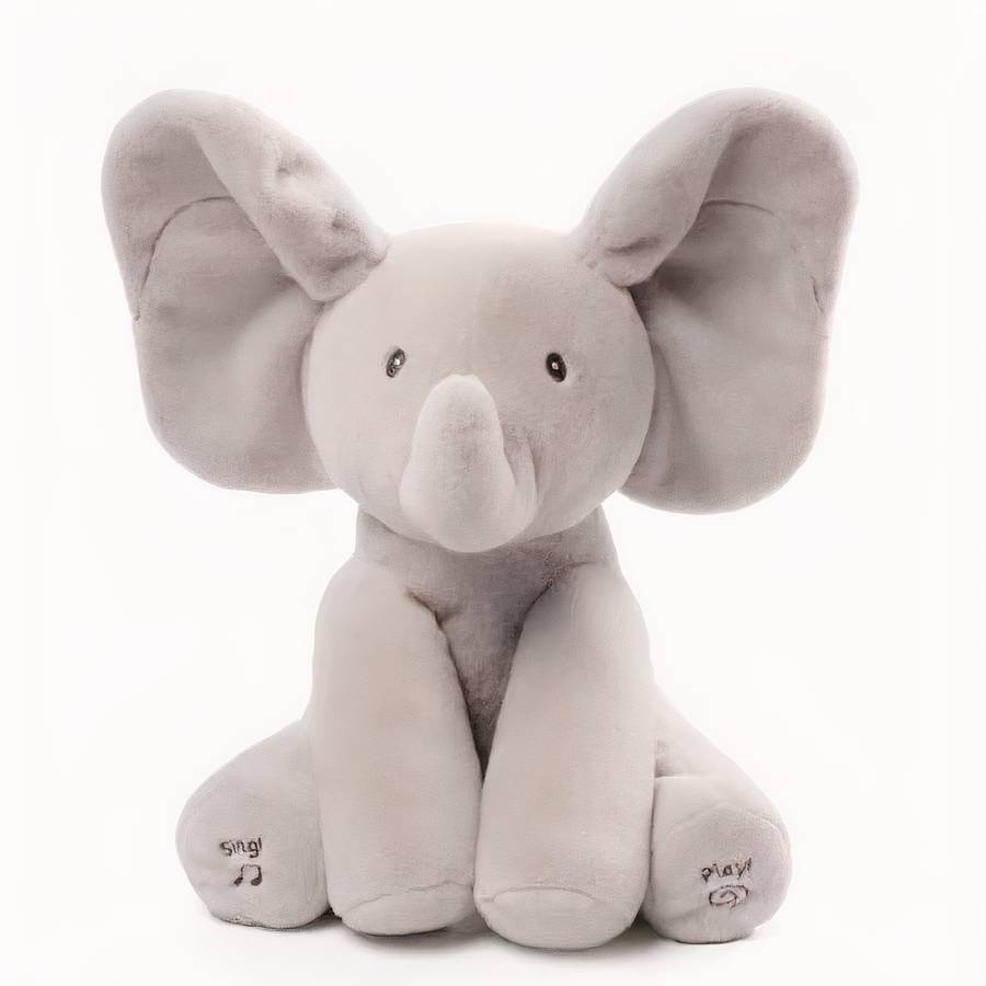 Jouet d’éléphant coucou en peluche électrique pour bébé