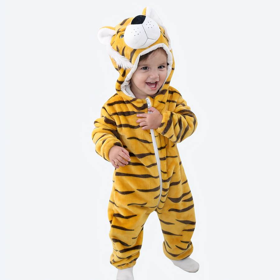 Pyjama doux à capuche d’animaux pour bébé