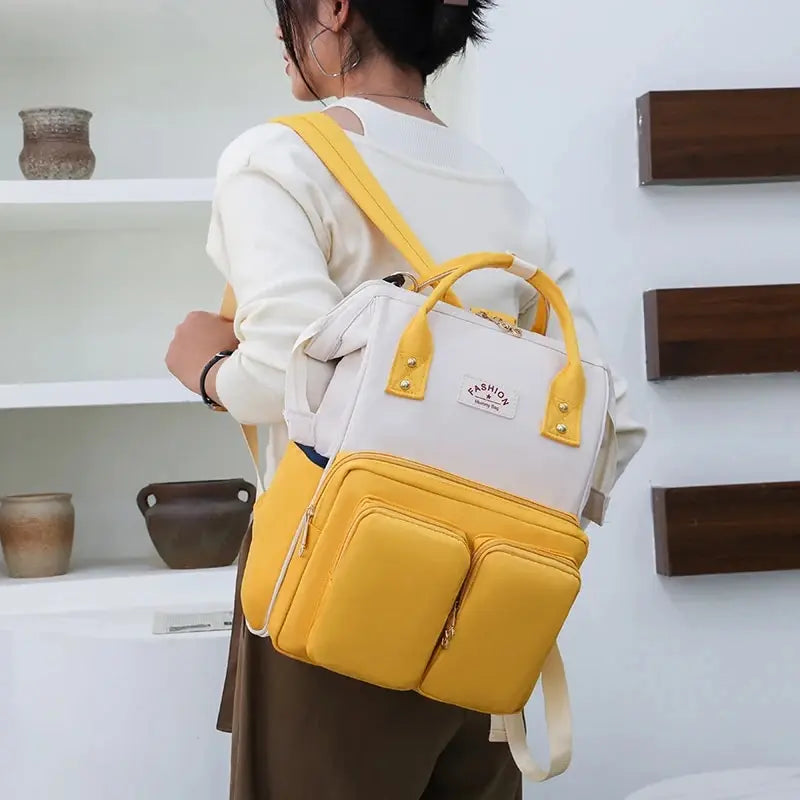 Sac à Dos Bébé Beige et Jaune